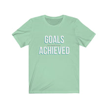 Load image into Gallery viewer, Goals Achieved | Unisex Jersey Short Sleeve Tee