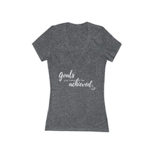 Load image into Gallery viewer, Goals Achieved | Women's Jersey Short Sleeve Deep V-Neck Tee