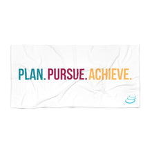 Load image into Gallery viewer, Plan. Pursue. Achieve. | Beach Towel
