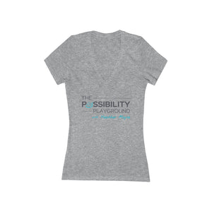 "The Possibility Playground with Heather Moyse"  | Women's Jersey Short Sleeve Deep V-Neck Tee