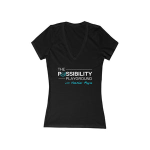 "The Possibility Playground with Heather Moyse"  | Women's Jersey Short Sleeve Deep V-Neck Tee