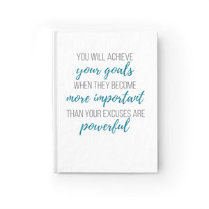 "You will achieve your goals..." | Journal - Ruled Line